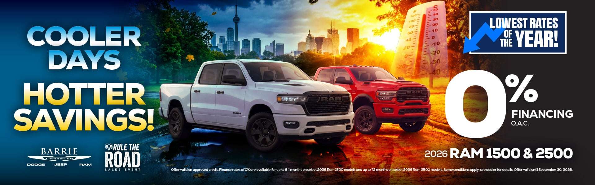 2026 Ram 1500 and 25000% Financing O.A.C.*Lowest Rates of the Year! 